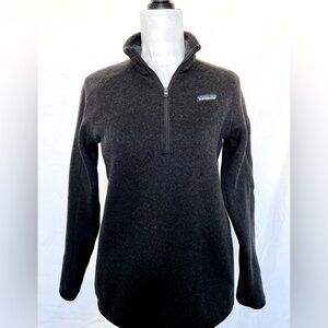 Patagonia Better Sweater 1/4 Zip Fleece Black Sz M